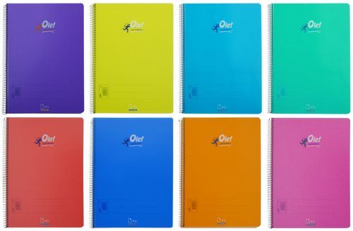 BLOC OLEF tapa PP 4º 80h CUADRICULA 3x3 90g COL.SU