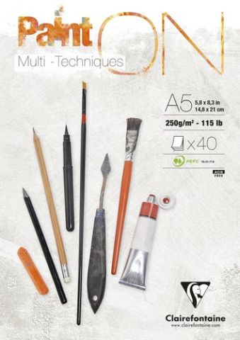 BLOC DIBUJO CLAIR.PAINT ON MULTIT.A5 250