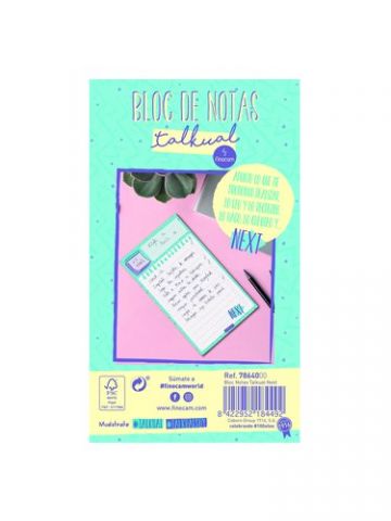 BLOC DE NOTAS FINOCAM TALKUAL NEXT 90x155 RAYADO