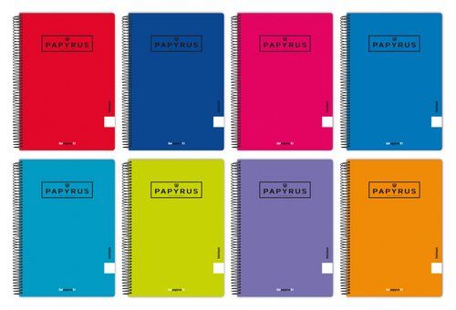 BLOC PAPYRUS tapa NORMAL Fº 80h LISO 90g COL.SURT.