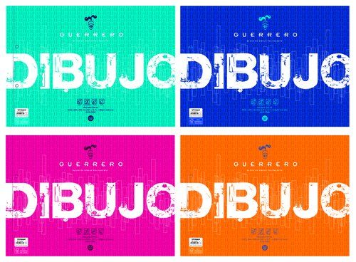 BLOC DE DIBUJO GUERRERO CON ESPIRAL con RECUADRO 2