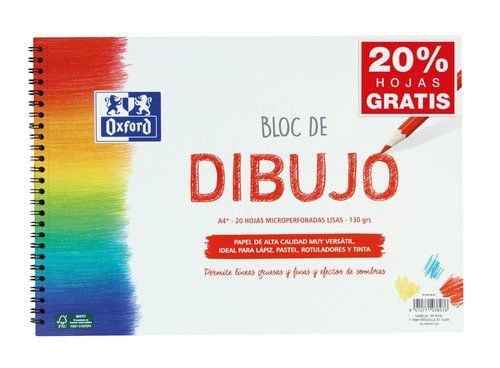 BLOC DIBUJO OXFORD C/ESP. A4+ 130g