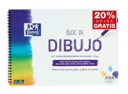 BLOC DIBUJO OXFORD C/ESP. REC A4+ 130g