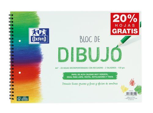 BLOC DIBUJO OXFORD C/ESP. REC 2TAL A4+ 1