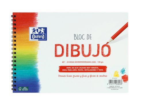 BLOC DIBUJO OXFORD C/ESP. A5+ 130g
