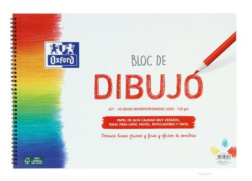 BLOC DIBUJO OXFORD C/ESP. A3+ 130g
