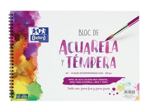 BLOC DIBUJO OXFORD ACUARELA A4+ 300g