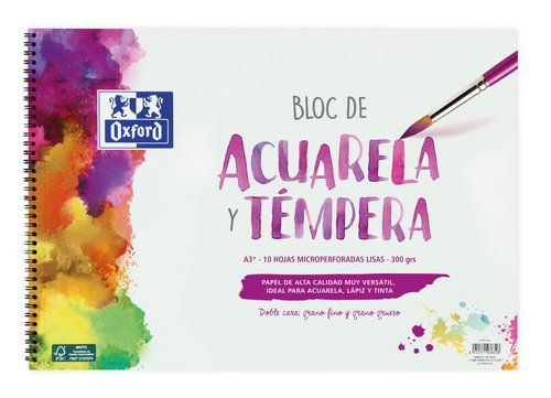 BLOC DIBUJO OXFORD ACUARELA A3+ 300g