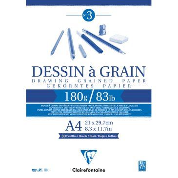 BLOC DE DIBUJO CLAIREFONTAINE DESSIN A GRAIN ENCOL