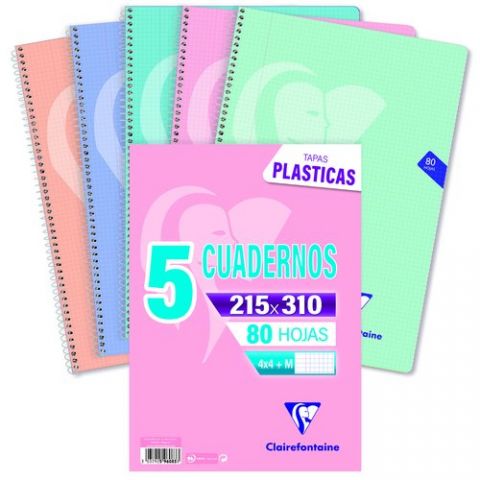BLOC CLAIREFONTAINE  MIMESYS POLIPROPILENO Fº 80h