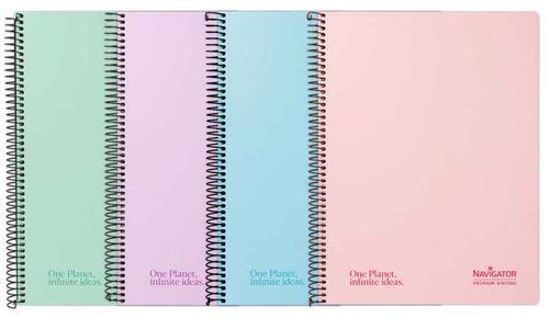 BLOC NAVIGATOR A4 80h CD.4 PASTEL SURTID