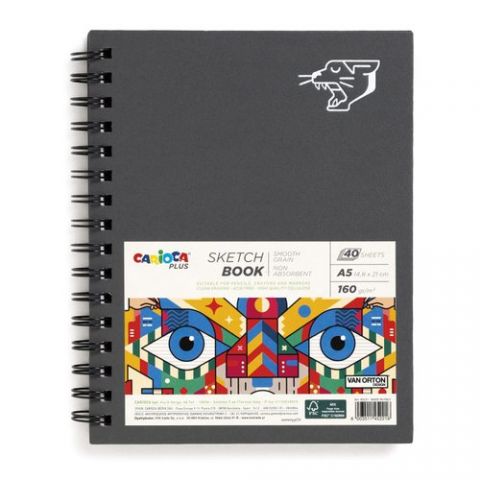 BLOC DE DIBUJO CARIOCA PLUS TAPA DURA LISO GRANO F