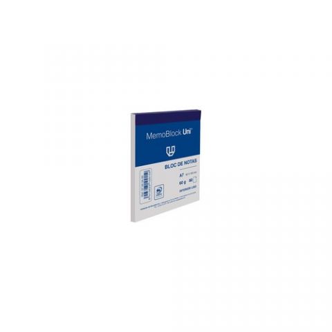 BLOC DE NOTAS UNIPAPEL MEMOBLOC A7 80h 60g LISO
