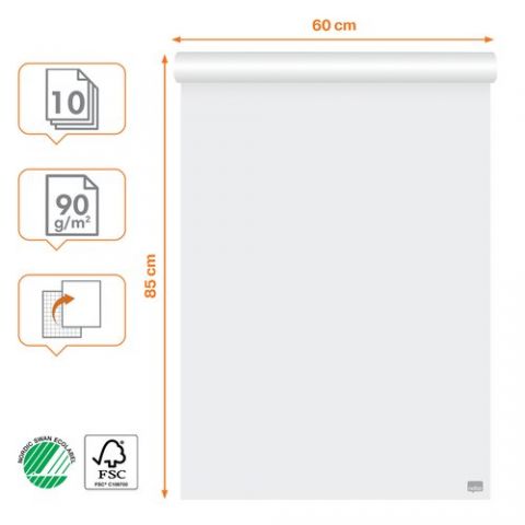 BLOC PIZARRA NOBO 600x850 90g CUADRICULADO/LISO 10