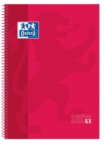 BLOC OXF. EU.BOOK 1 A4 80h CD.5 ROJO