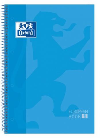 BLOC OXF. EU.BOOK 1 A4 80h CD.5 TURQUES