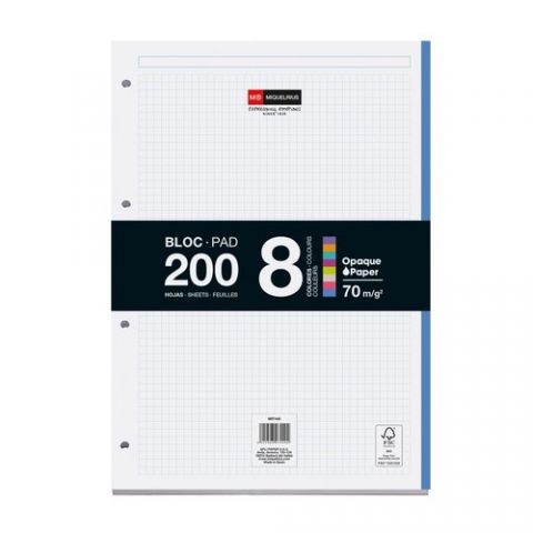 RECAMBIO MIQUELRIUS NOTEBOOK 8 A4 200h 70gr 4 TALA
