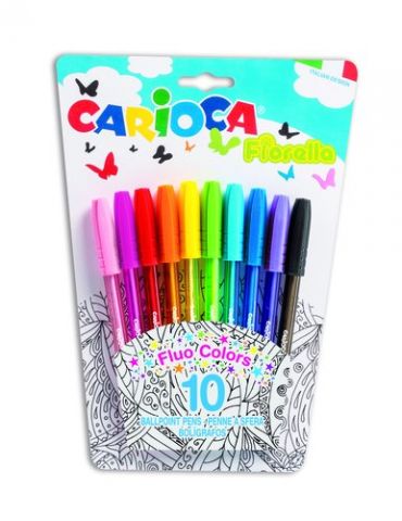 BOLIGRAFO CARIOCA FIORELLA FLUO SURTIDO estuche de