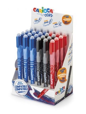 BOLIGRAFO CARIOCA BORRABLE EXPOSITOR de 24