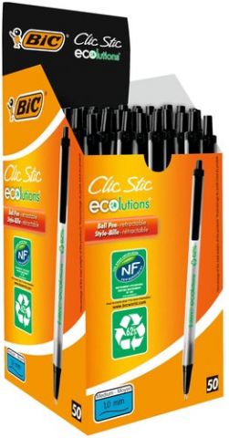 BOLIGRAFO BIC ECOLUTIONS CLIC STIC NEGRO