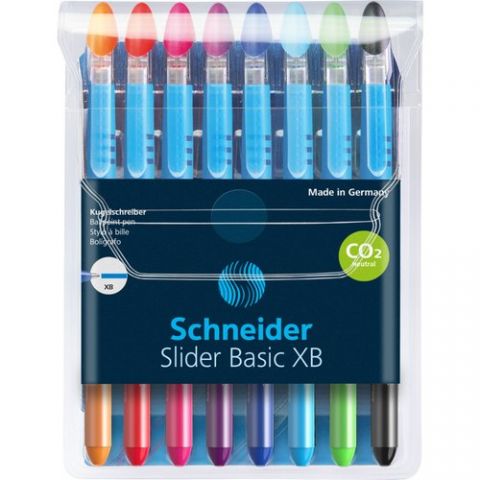 BOLIGRAFO SCHNEIDER SLIDER BASIC XB ESTUCHE DE 8 S
