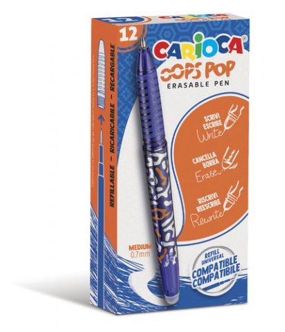 BOLIGRAFO CARIOCA OOPS POP BORRABLE AZUL CAJA DE 1