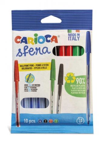 BOLIGRAFO CARIOCA SFERA BOLSA DE 10 COLORES SURTID