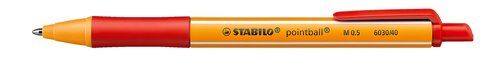 BOLIGRAFO STABILO RETRACTIL POINTBALL ROJO