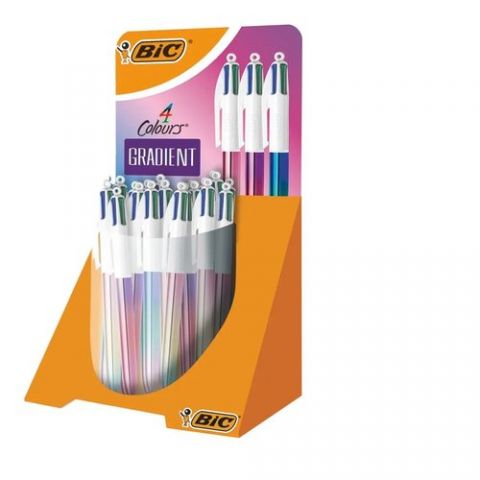 BOLIGRAFO de 4 COLORES BIC GRADIENT EXPOSITOR de 3