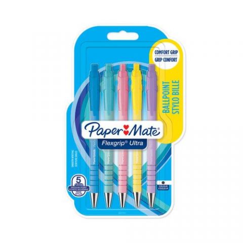 BOLIGRAFO PAPER MATE RETRACTIL FLEXGRIP  PASTEL BL