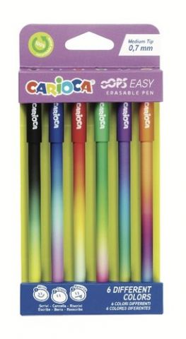 BOLIGRAFO CARIOCA OOPS EASY BORRABLE 0,7mm BLISTER