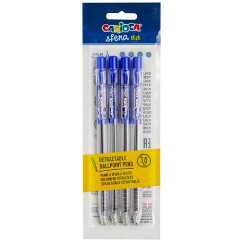 BOLIGRAFO CARIOCA SFERA RETRACTIL 1.0mm AZUL BOLSA