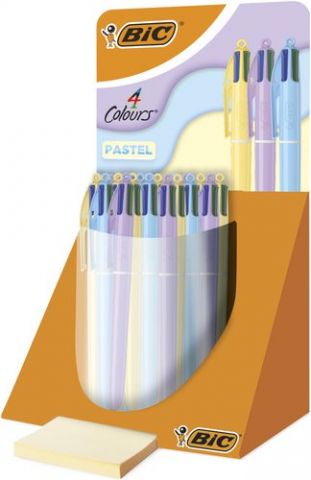 BOLIGRAFO de 4 COLORES BIC PASTEL EXPOSITOR de 30