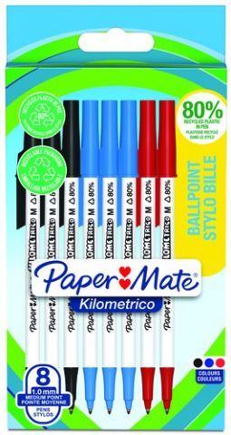 BOLIGRAFO PAPER MATE KILOMETRICO RECYCLED BLISTER