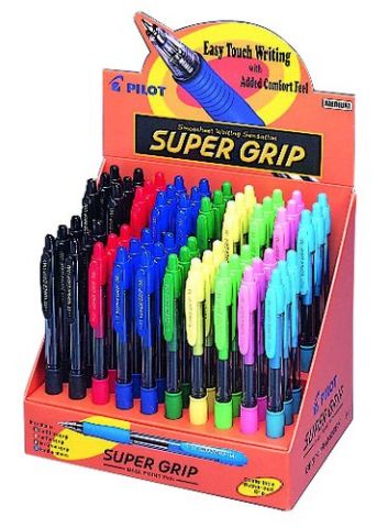 BOLIGRAFO RT. PILOT SUPERGRIP EXPOSITOR de 60