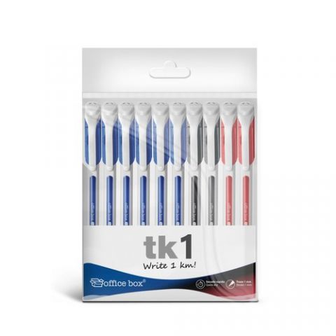 BOLIGRAFO OFFICE BOX TK1 1mm AZUL BOLSA de 10