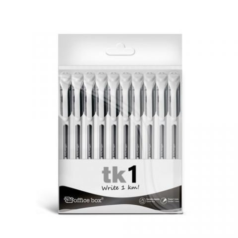 BOLIGRAFO OFFICE BOX TK1 1mm NEGRO BOLSA de 10