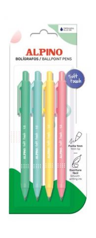 BOLIGRAFO ALPINO SOFT TOUCH PASTEL 1mm  BLISTER de