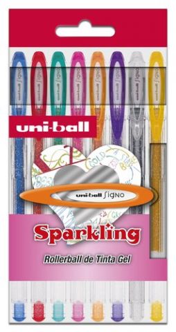 BOLIGRAFO UNI-BALL UM120 SPARKLING B/8