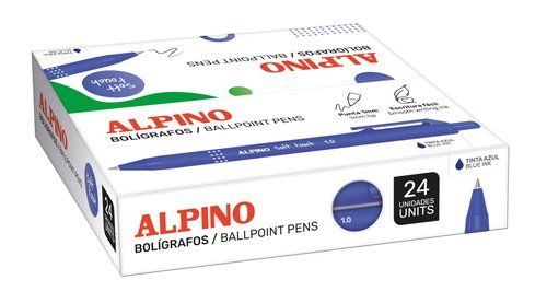 BOLIGRAFO ALPINO SOFT TOUCH UNICOLOR 1mm  CAJA de