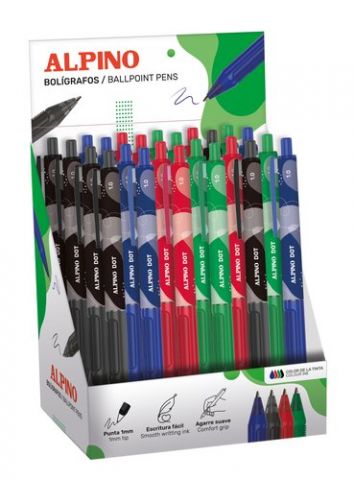 BOLIGRAFO ALPINO DOT 1mm EXPOSITOR de 24