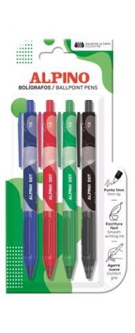 BOLIGRAFO ALPINO DOT UNICOLOR 1mm  COLORES SURTIDO