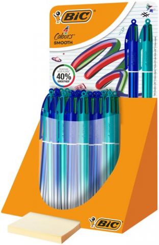 BOLIGRAFO de 4 COLORES BIC SMOOTH GRADIENT EXPOSIT