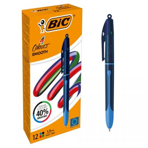 BOLIGRAFO de 4 COLORES BIC SMOOTH DROP