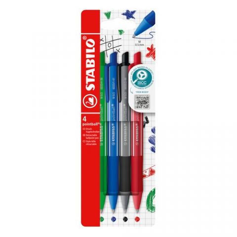 BOLIGRAFO STABILO RETRACTIL POINTBALL COLORFUL SUR