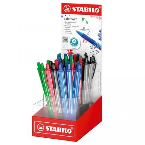 BOLIGRAFO STABILO RETRACTIL POINTBALL COLORFUL SUR