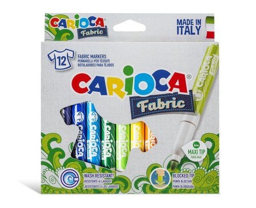 MARCADOR TEXTIL CARIOCA CROMATEX ESTUCHE de 12