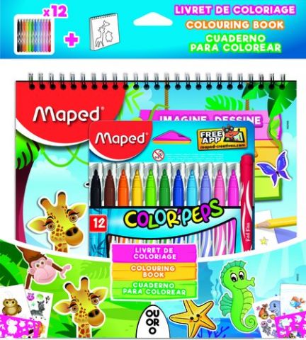 ROTULADOR FIBRA MAPED COLOR´PEPS JUNGLE ESTUCHE de