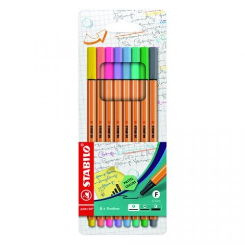 ROTUL.STABILO POINT 88 PASTEL EST. 8