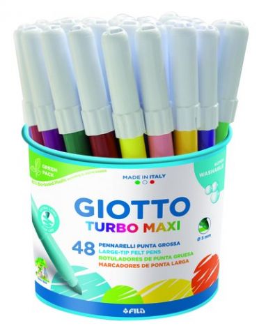 ROTULADOR FIBRA GIOTTO TURBO MAXI BOTE de 48 (4x12